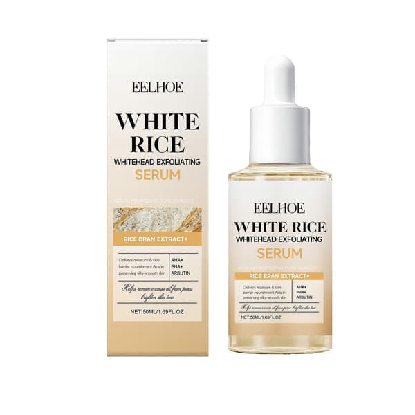 Hudpeeling Ampul Eksfolierende Serum, Hvid Ris Eksfolierende Ampul til Ansigt og Kropsskrub, Fjerner Døde Hudceller, 50ml 3pcs