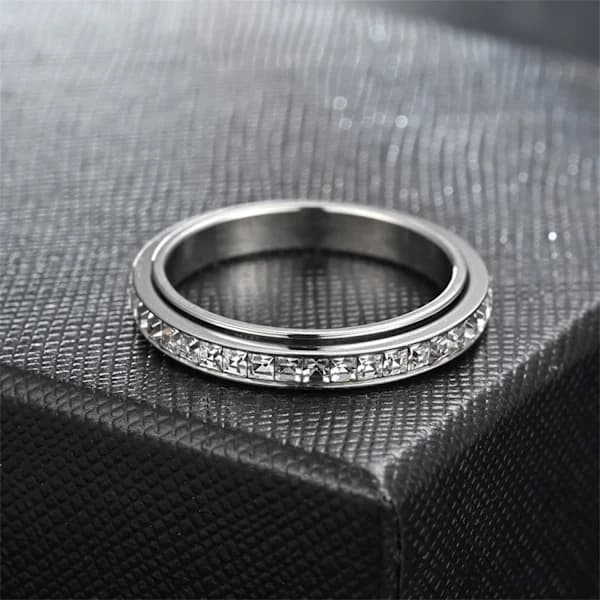 Roterbar stressreducerende ring, sølv, 18,2 mm silver