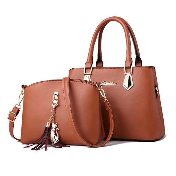 Naisten suunnittelijan olkalaukut, rennot kassi- ja crossbody-laukut, muodikkaat ja ylelliset, 2 kappaletta setissä khaki