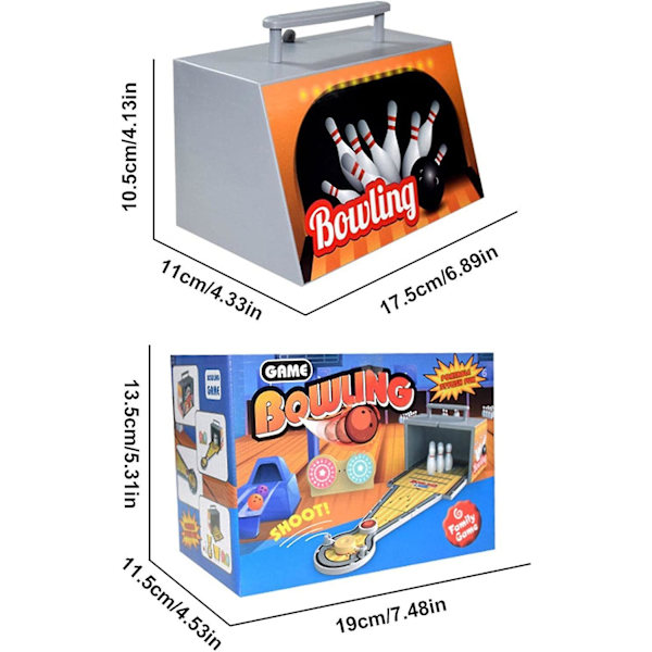 Mini Bowling Sæt, Bordtennis Bowling Spil Legetøj, Skrivebordslegetøj Desktop Bowling Hjem Bowlingbaner, Fantastiske Gaver Til Samarbejdspartnere