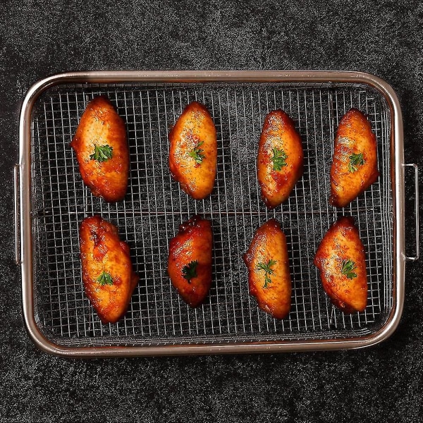 R Kurv Til Ovn, Rustfrit Stål Grillkurv, Non-stick Netkurv, R Bakke Trådstativ R