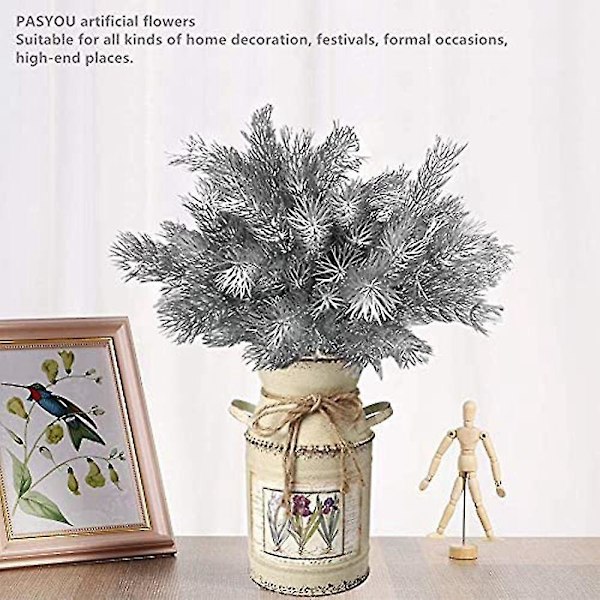 Gyllene silver konstgjorda blommor heminredning bukett falska växter jul