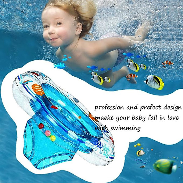 Baby Simring med Säkerhetsstol Dubbla Baby Luftkuddar Flytande PVC Uppblåsbar Baby Simring Stol Simring Pool Floats för Småbarn