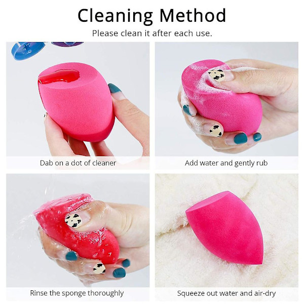 6 st Makeup Svamp Blender Set