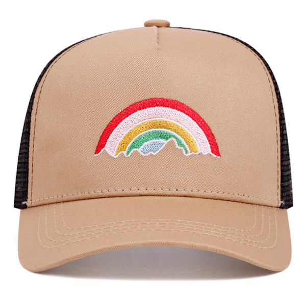 Regnbue baseball kasket casual hip hop hat solbeskyttelse mode