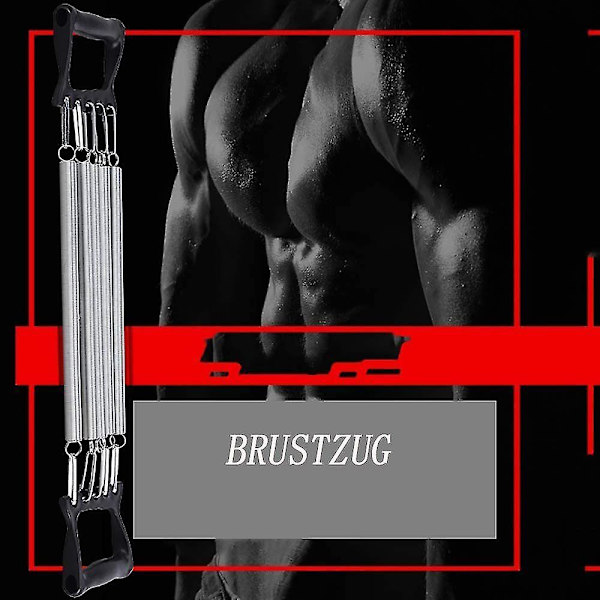 Professionell Expander Svart, Bröst Expander med Avtagbara Stål Fjädrar, Bröst Arm Expander 5-vägs A
