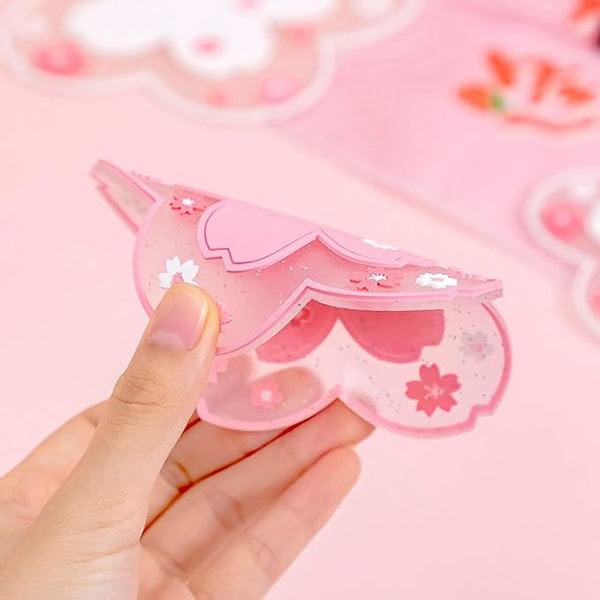 Sakura kaffekøler kawaii køler 2 stk søde kirsebærblomst PVC hjem tekop lyserød blomstermønster holdbar skridsikker potte skål måtte bordplade