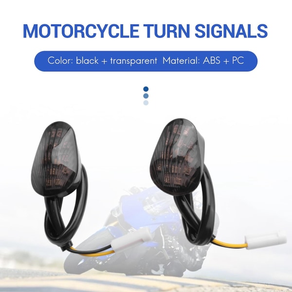 2 stk LED blinklys med flush-montering for Yamaha Yzf R1 R3 R6 R6s Fz6 Fz1 Fz Fazer