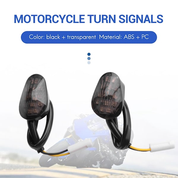 2 stk. LED blinklys med indbygget blinklys til Yamaha Yzf R1 R3 R6 R6s Fz6 Fz1 Fz Fazer