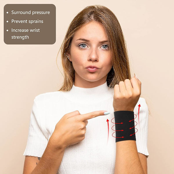 2 par kompressions handledsskydd kompressions handledsstöd handledsstöd handledsband elastiska handledsband för män och kvinnor tennis, tendonit, karpaltunnel