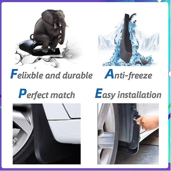 4 kpl Auton Lokasuojat MG HS Mghs 2018-2022 - Mudguard Splash Guards Fender Mudflaps