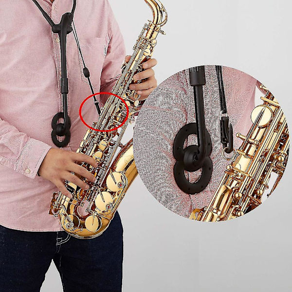 Saxofon skuldersele Saxofon halsstrop Krog Aluminium Metal Sax Holder