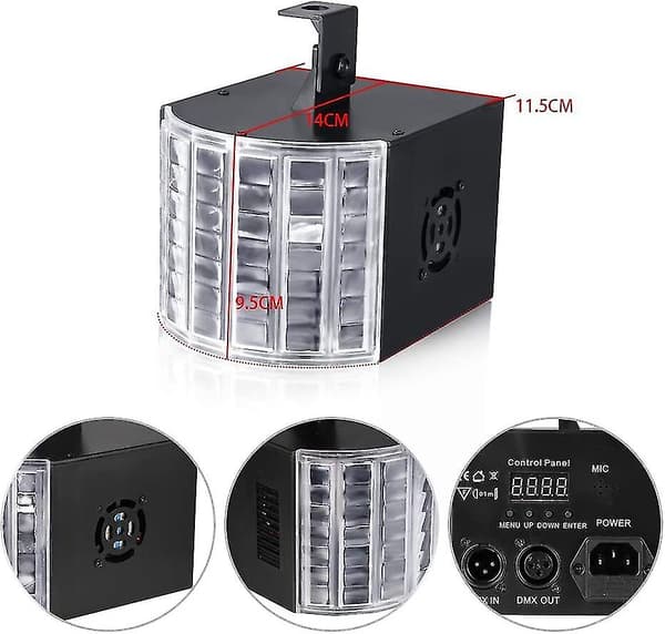 3 Moduser LED Strobe LED Lys DMX For Fest, Fest, Bar, Bursdag Lysstyring