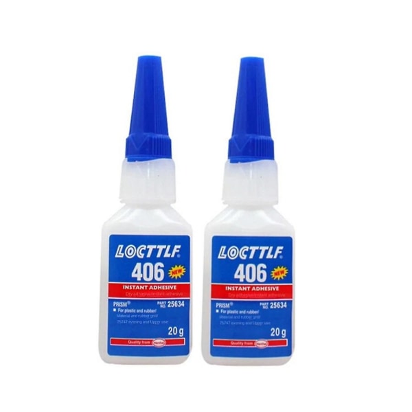 2 stk Ny Loctite 406 20 Gm hurtigklebende superlim for plast og gummi Henkel