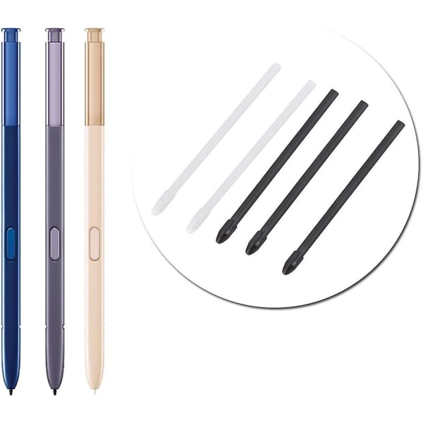 Pennespidser, Stylus Pen Refill S Pen Tips Fremragende ydeevne Praktisk med fastgørelsesramme til Note 8/9 Tab S3/4 (sort)