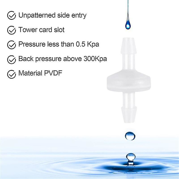 8 st 1/4 tums ventil 6 mm vägventil inline ventil backventil för gas