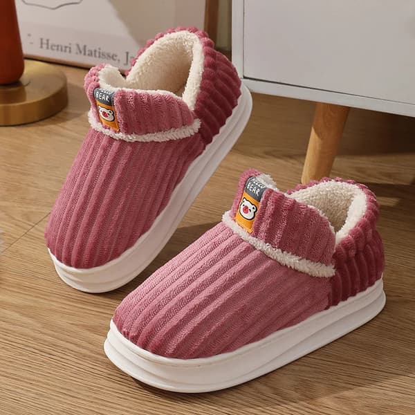 Varma tjocka utomhus bomullspadderade tofflor C 40-41