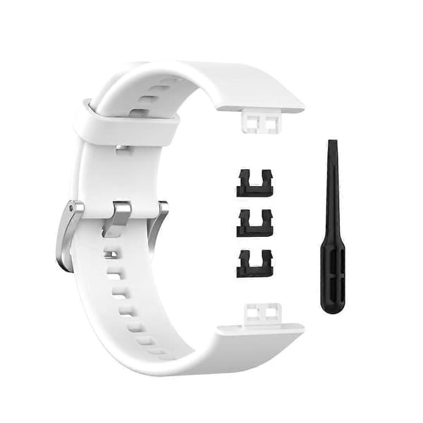 Blød silikone urrem til Huawei Watch Fit - Hvid White
