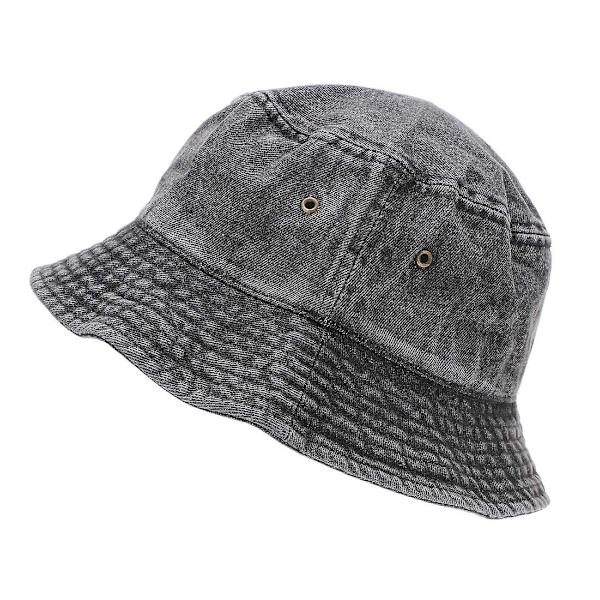 2023 - Vintage 100% Bomuldslærred Denim Spand Spand - Tilfældig Udendørs Fiskeri Vandring Jagthat.