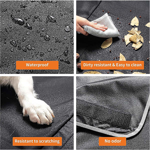Toozey Bagagerumsbeskytter til Hund - Universal Antislip Bagagerumsforing med Sidesikring og Bumperbeskyttelse, Vandafvisende & Antifouling, Robust Hundebagagerumsdækken, Nem at Rengøre - Sort