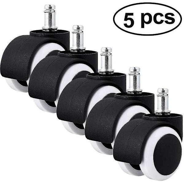 Kontorsstolsrullar (5 st), Tysta Hårda Golvrullar Swivel Chair Castors 11mm / 50mm Castor Set För Kontorsstolsrullar Castors