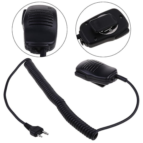 Käsikäyttöinen kaiutinmikrofoni PTT Icom-kaksitietoliikenteen radiolle Walkie Talkie 2-napainen