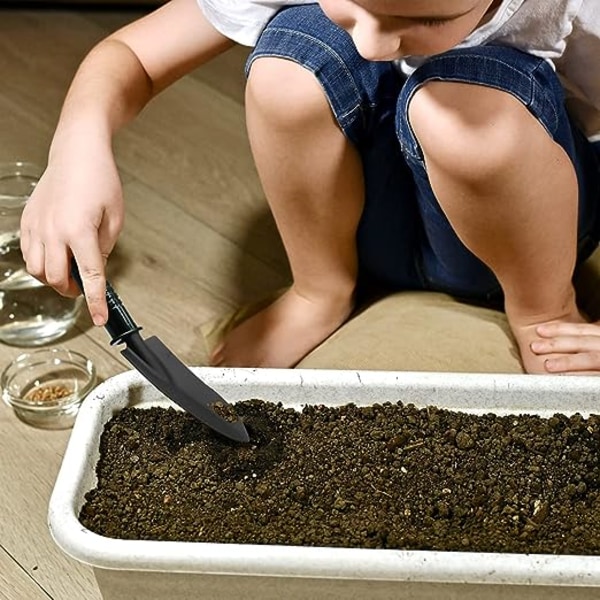 4-delt hageverktøysett, Hageutstyr, Potteverktøy for planter med sklisikker plastgrep for hjem, hage, gård, plen, utendørs bruk