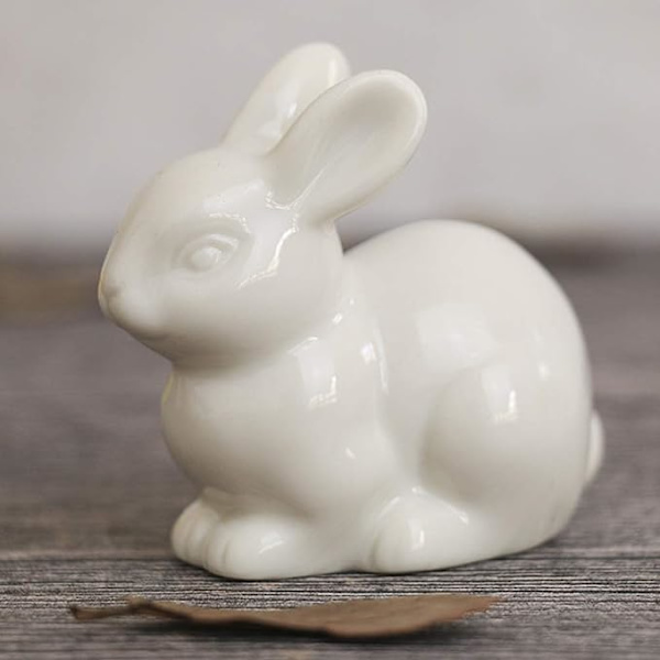 3 stk. Keramiske Miniatyr Kanin Figurer Mikro Tiny Mini Kanin Statue Påske Landskap Blomsterpotte Mos Fe Hage Ornamenter Dekorasjon