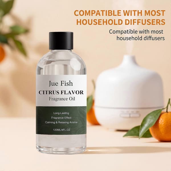 Citrus Duftolie 120ml Langvarig Beroligende Afslappende Aroma Æterisk Olie til Diffuser Hjemmeduft DIY Lys Sæbefremstilling 2pcs