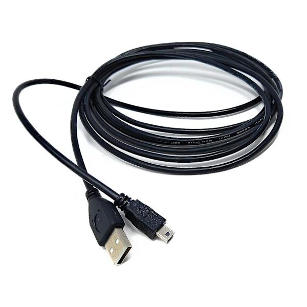 5m Mini Usb Til Usb 24awg 2.0 Hi-speed 2.0 A-han Til Mini-b 5pin Kabel Strøm & Data Ledning (16.5ft, Sorte Nikkel Stik)