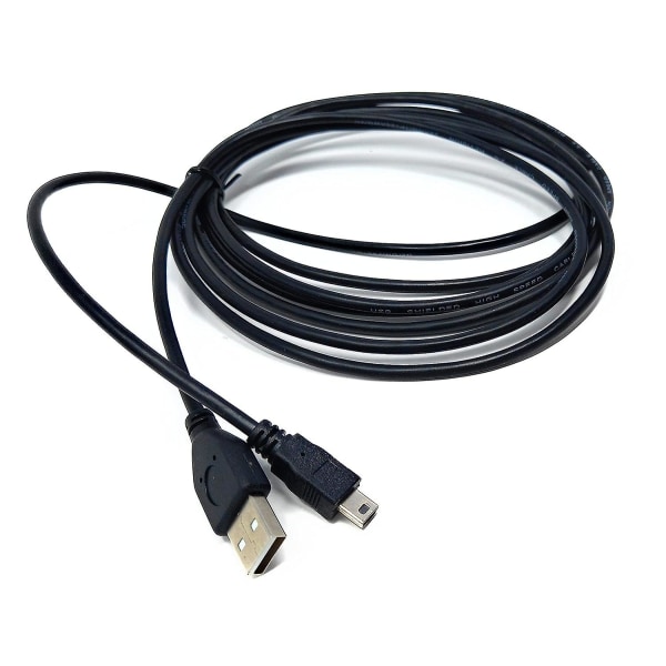 5m Mini Usb - Usb 24awg 2.0 Hi-speed 2.0 A-uros - Mini-b 5-nastainen kaapeli virta ja datakaapeli (16.5ft, mustat nikkeliliittimet)