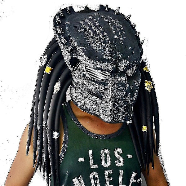 Predator Hjelm Replika Maske Latex Maske Halloween Cosplay Kostyme Rekvisitt Latex-mxbc