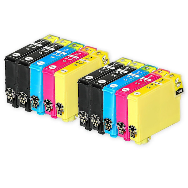 2 sæt med 4 + ekstra sorte blækpatroner til at erstatte Epson 603xl+603xlbk Kompatibel/ikke-oem fra Go Inks (10 blækpatroner)
