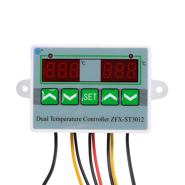 Mikrodatordriven Intelligent Digital Temperaturregulator Med Dubbel Display Zfx-st3012 12v/120w Elektrisk Termostat Temperaturkontrollbrytare