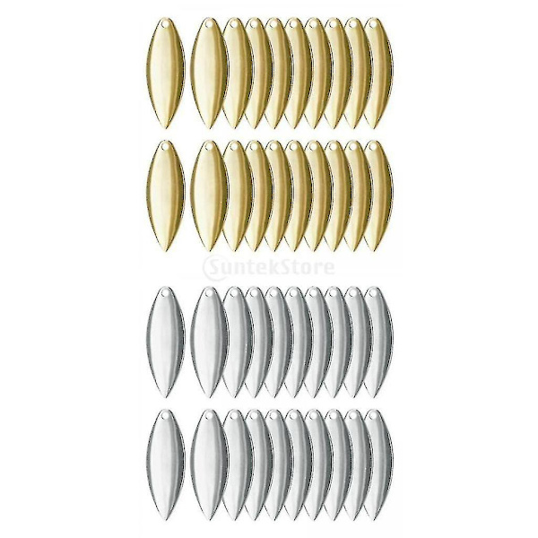 40x Metalliska Fiskebeten DIY-Kit med Slät Yta D