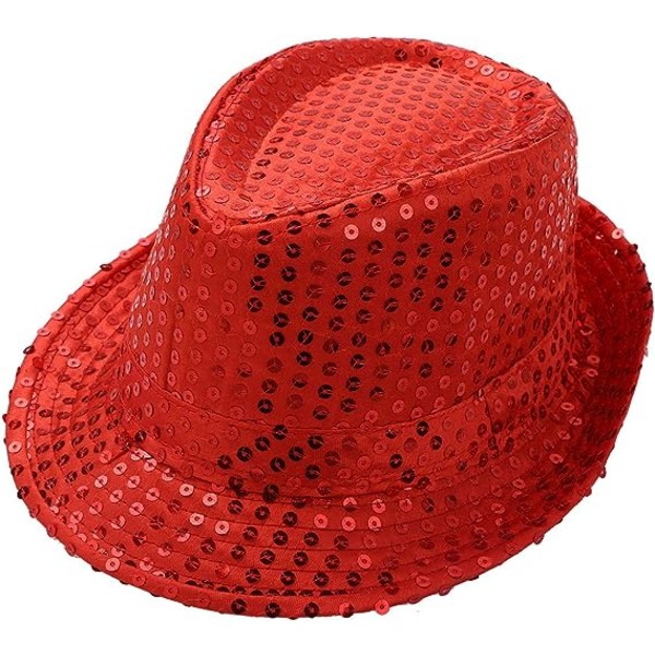 Lapset Pojat Tytöt Paljetit Juhlat Fedora Hat Jazz Hip Hop Tanssiasu Funky Disco Glitter Cap Asusteet