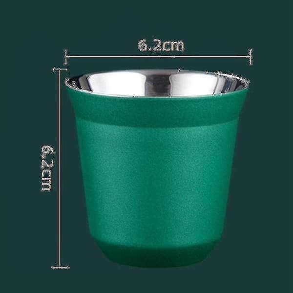 80 ml dobbeltvægget espressokop i rustfrit stål isolering