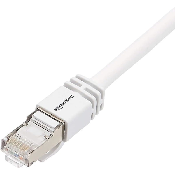 Cat 7 höghastighets Gigabit Ethernet Patch Internetkabel - Vit, 20 fot (6 M), 1-pack