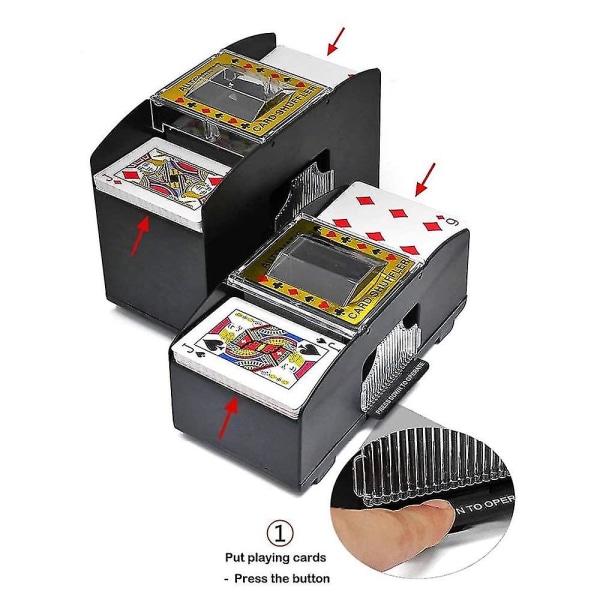 1 st automatisk kortshuffler - Batteridriven elektrisk shuffler - Perfekt för hemmet