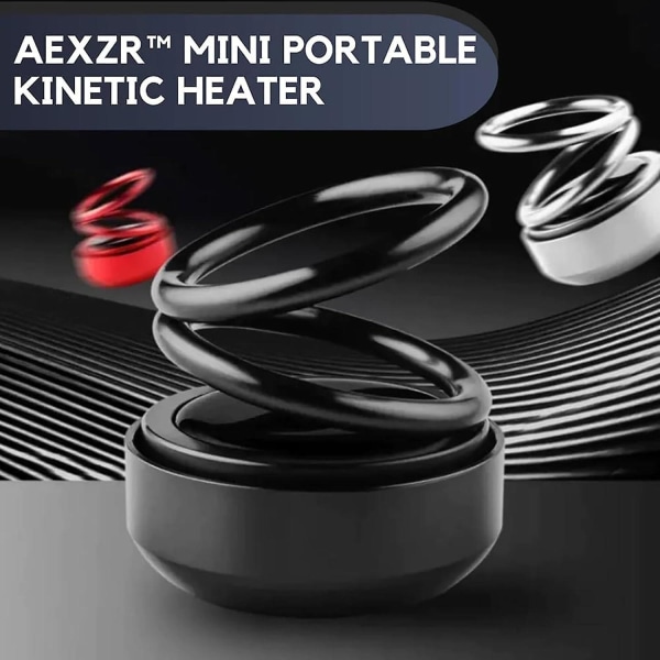 Portable Kinetic Molecular Heater, Heater, Kinetic Heater, Mini Portable Kinetic Heater, Portable Kinetic Mini Heater, Kinetic Mini Heater (svart*2)