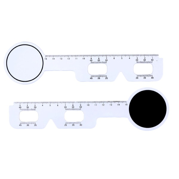 5 kpl Kestävä valkoinen muovinen optinen Pd-viivain Pupillin etäisyyttä mittaava viivain silmän oftalminen työkalu (valkoinen)