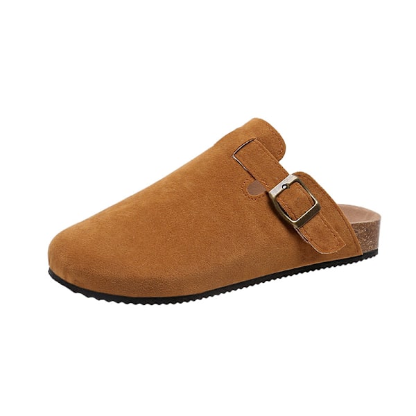 Herr Dam Mockasin Tofflor Träskor Kork Innersula Par Sandaler Utomhus Strand Hem Skor light brown 38