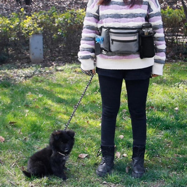 Beste Shiyi godbitpose for trening Innebygd poseholder for hundeposer Håndfri midjebelte Fanny Pack Flott for valpekurs, reiser