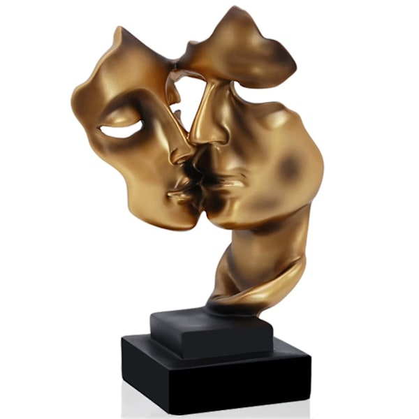 Skulptur Dekorasjon Stillhet Er En Gylden Abstrakt Kunst Statue Dekorasjon Stue Kontor Bar Cafe Inngang Statuer Og Skulptur