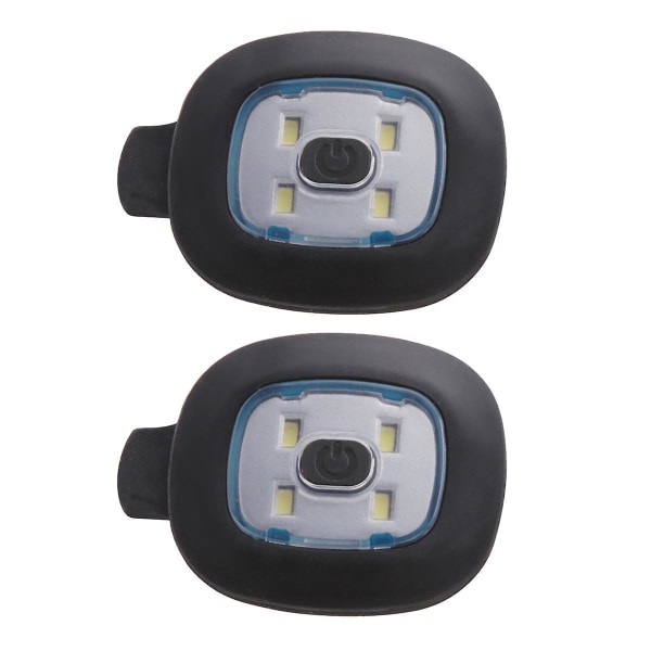 2st USB uppladdningsbart ljus för led mössa, utbytbar pannlampa- cap DIY-hatt-lampa för män och W