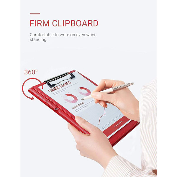 A5 Mappe Klipmappe A5 Konferencemappe Til Legal Pad, Porteføljemappe A5 Pad Foldover Klipmappe Til A5 Legal Pad Skrivning