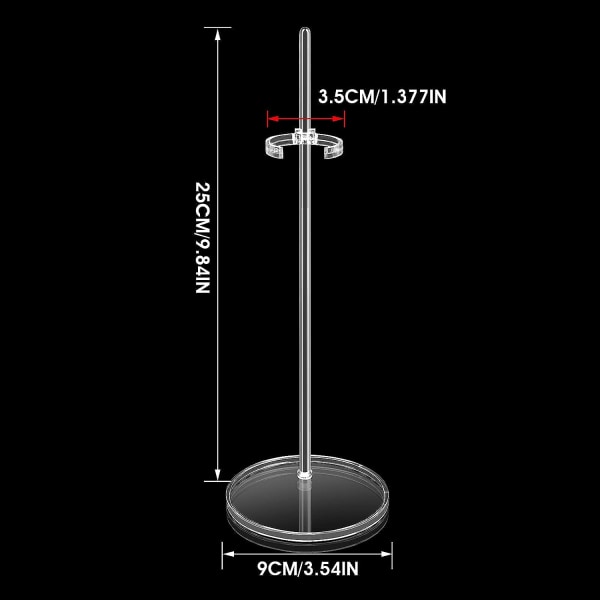 Dukke Stativ Støtte, 6 Stykker Dukke Visningsholder Transparent Mini Dukke Stativ Dukke Tilbehør for 9 til 12 tommer Dukker