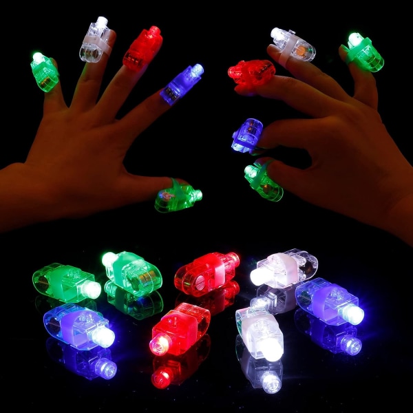 40 kpl LED-sormivalot sormi taskulamput 4 väriä kirkas sormilamppu sormipidikevalot Lelut parilahjoihin, juhlalahjoihin, live-, rave-, konsertti-sho