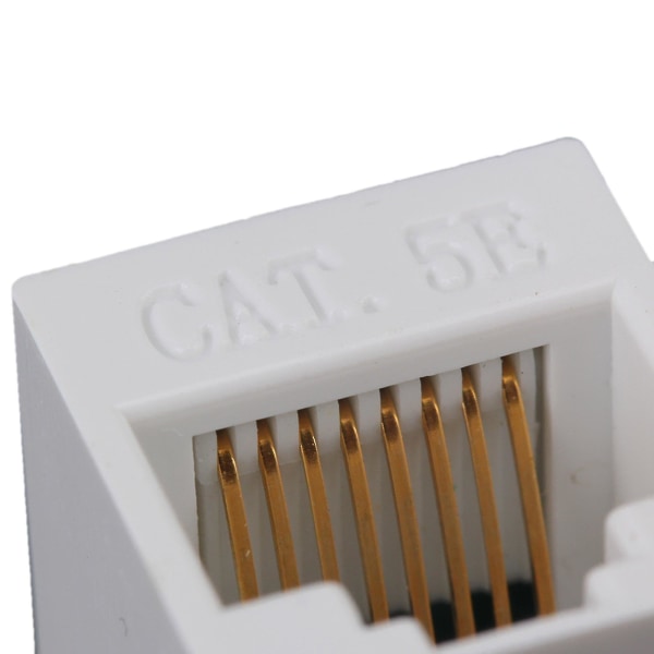 5 kpl Cat5 RJ45 -liitäntäsovitinta naispuoliseen Keystone-paneeliin, valkoinen