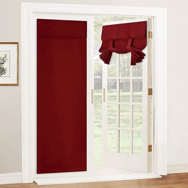 Fönstergardiner för sovrum - Dubbla franska dörrsidoljusgardiner Ljusblock Gardiner Draperier